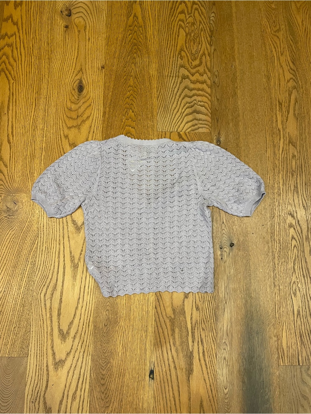 Wilfred Lavender Openwork Knit Button Cardigan - Picture 2 of 4